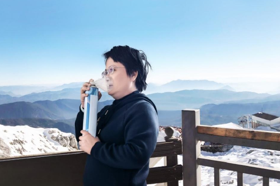 Bærbar oksygen respirator